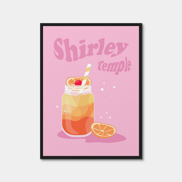 Shirley Temple Orange Wall Art — Framed Canvas Format preview