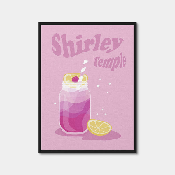 Shirley Temple Pink Wall Art — Framed Canvas Format preview
