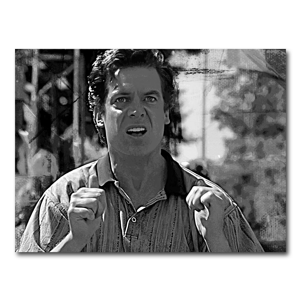 AUTO-MOCKUP WHITE | Shooter McGavin Grayscale | 1 Piece | Gallery Wrap Canvas | group=4x3