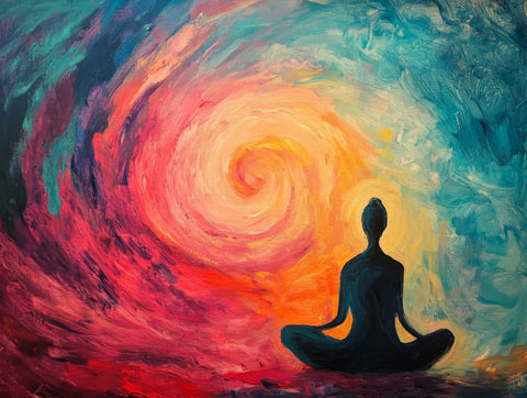 Silhouette Meditating Wall Art