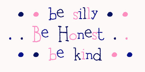 Silly Honest Kind Kids Wall Art