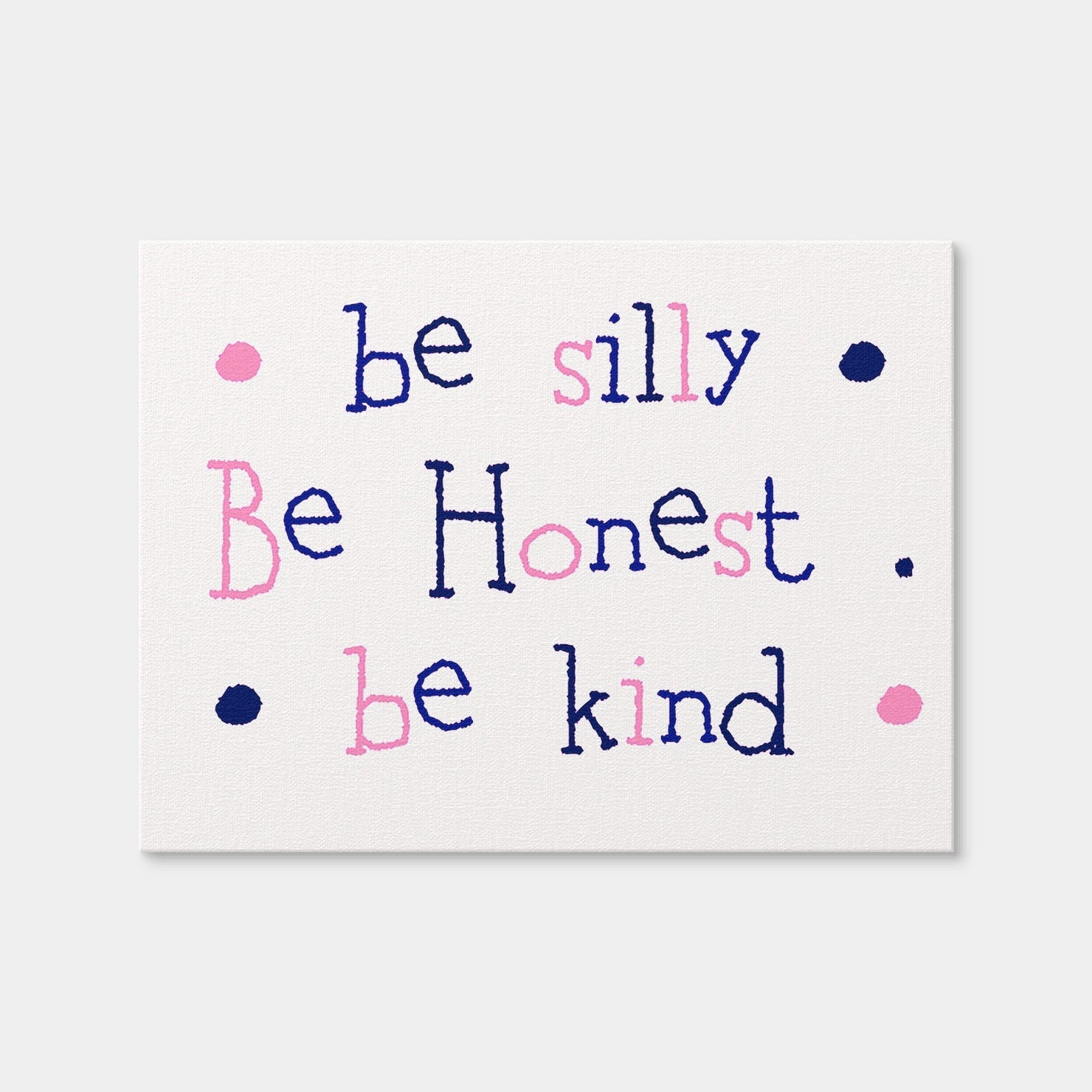 AUTO-MOCKUP WHITE | Silly Honest Kind Kids | 1 Piece | Gallery Wrap | group=4x3