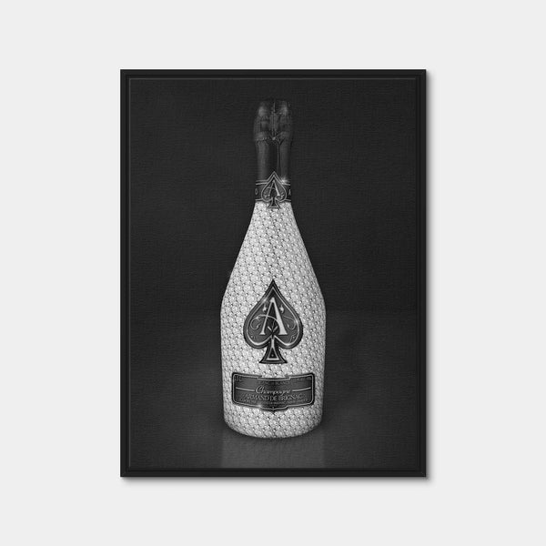 Silver Ace Bottle Wall Art — Framed Canvas Format preview