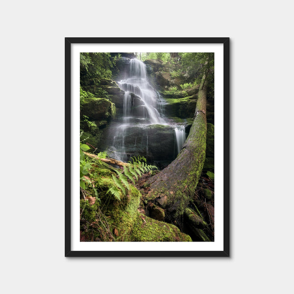 Silver Glow Falls Wall Art — Framed Print Format preview