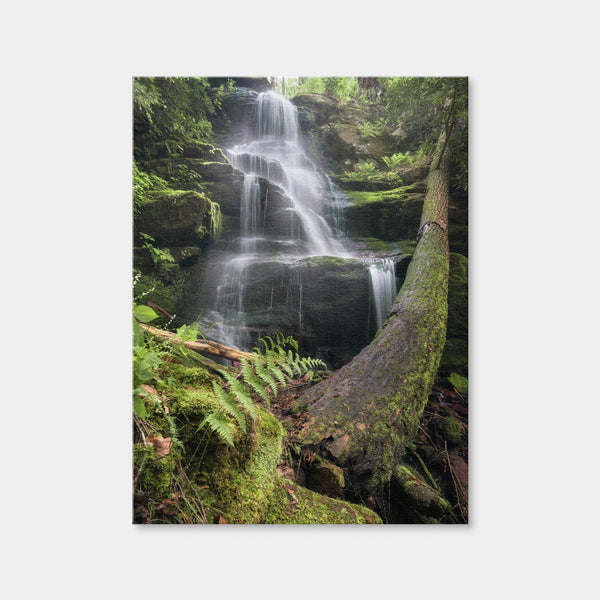 Silver Glow Falls Wall Art — Canvas Wrap Format preview