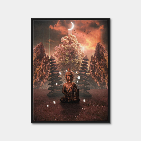 Sin Buddha Wall Art — Framed Canvas Format preview