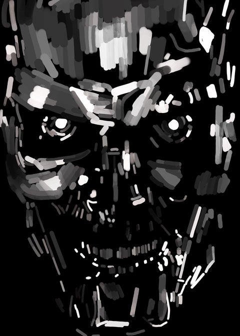 Skull Black And White Wall Art