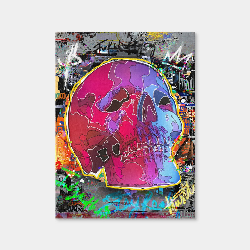 AUTO-MOCKUP WHITE | Skull Design | 1 Piece | Gallery Wrap Canvas | group=3x4