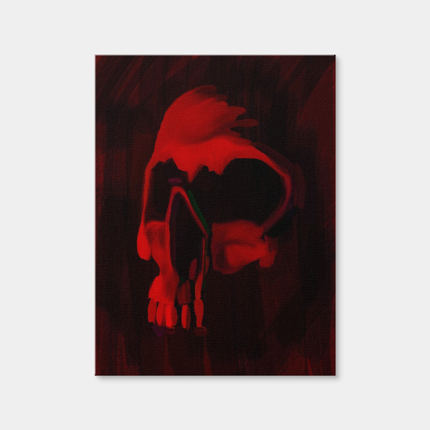 AUTO-MOCKUP WHITE | Skull Painted Red | 1 Piece | Gallery Wrap | group=3x4