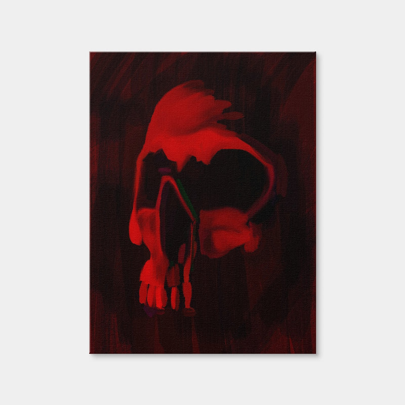AUTO-MOCKUP WHITE | Skull Painted Red | 1 Piece | Gallery Wrap | group=3x4