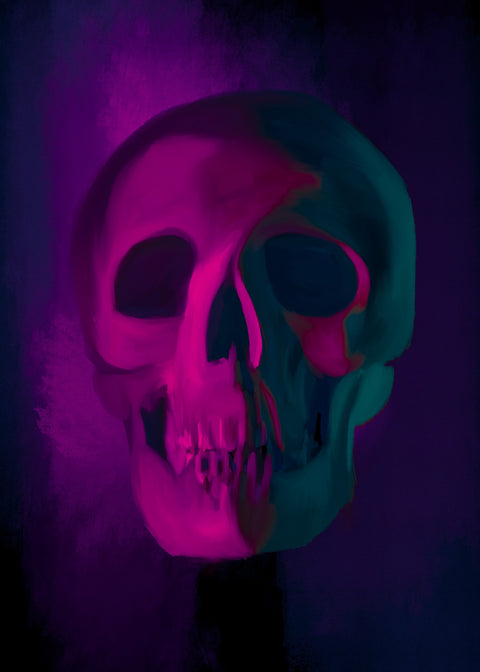 Skull Purple Shade Wall Art