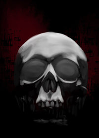 Skull White Wall Art