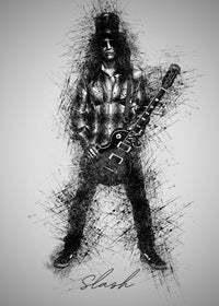 Slash Wearing Flannel Wall Art