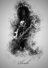 Slash With Cig Wall Art