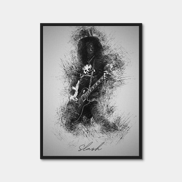 Slash With Cig Wall Art — Framed Canvas Format preview