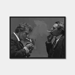 AUTO-MOCKUP WHITE | Smoking Dogs | 1 Piece | Black Framed Canvas | group=4x3