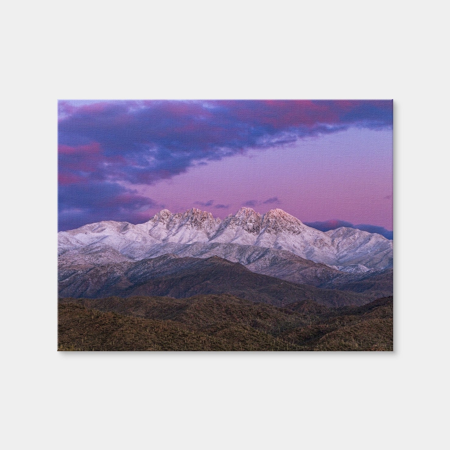 AUTO-MOCKUP WHITE | Snow Clad Four Peaks Mountain | 1 Piece | Gallery Wrap | group=4x3