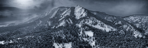 Snow on the Flatirons Wall Art