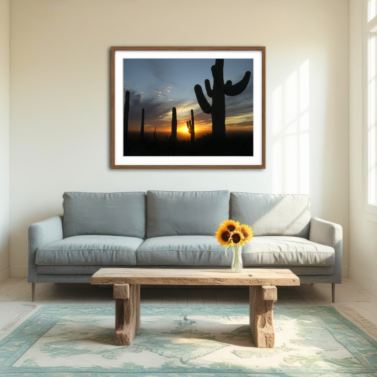 AUTO-MOCKUP ROOM | Sonoran Desert Sunset Wall Art