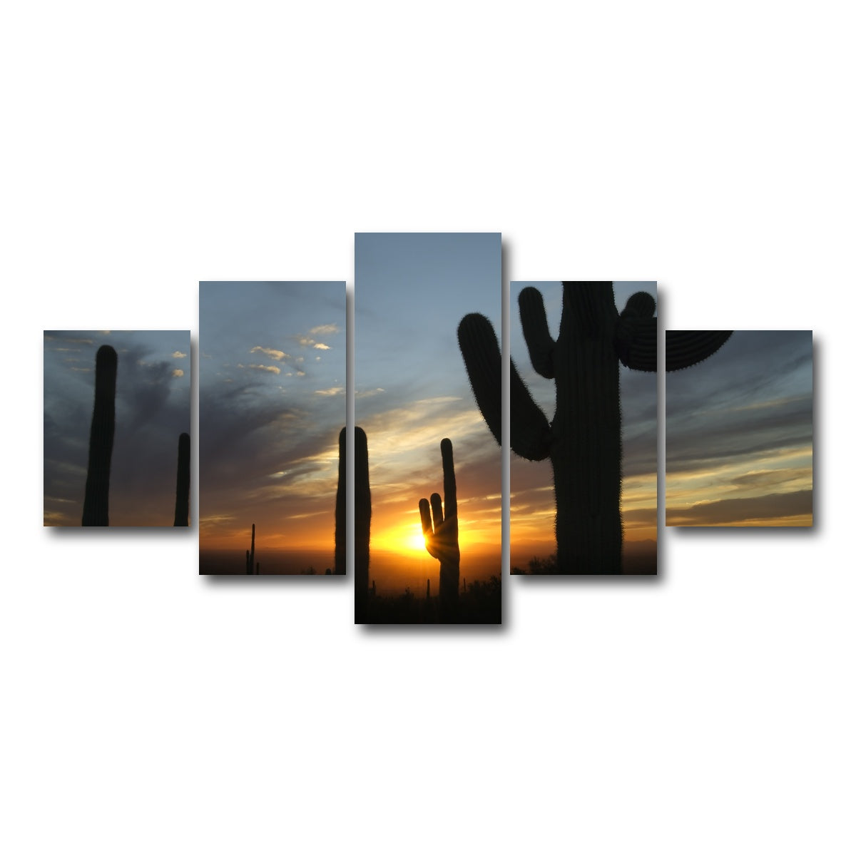 AUTO-MOCKUP WHITE | Sonoran Desert Sunset | 5 Piece | Gallery Wrap Canvas | group=5_short