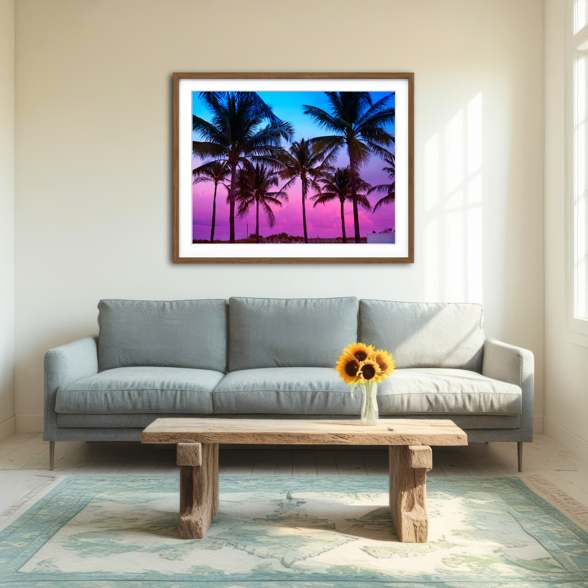 AUTO-MOCKUP ROOM | South Beach Sunset Wall Art
