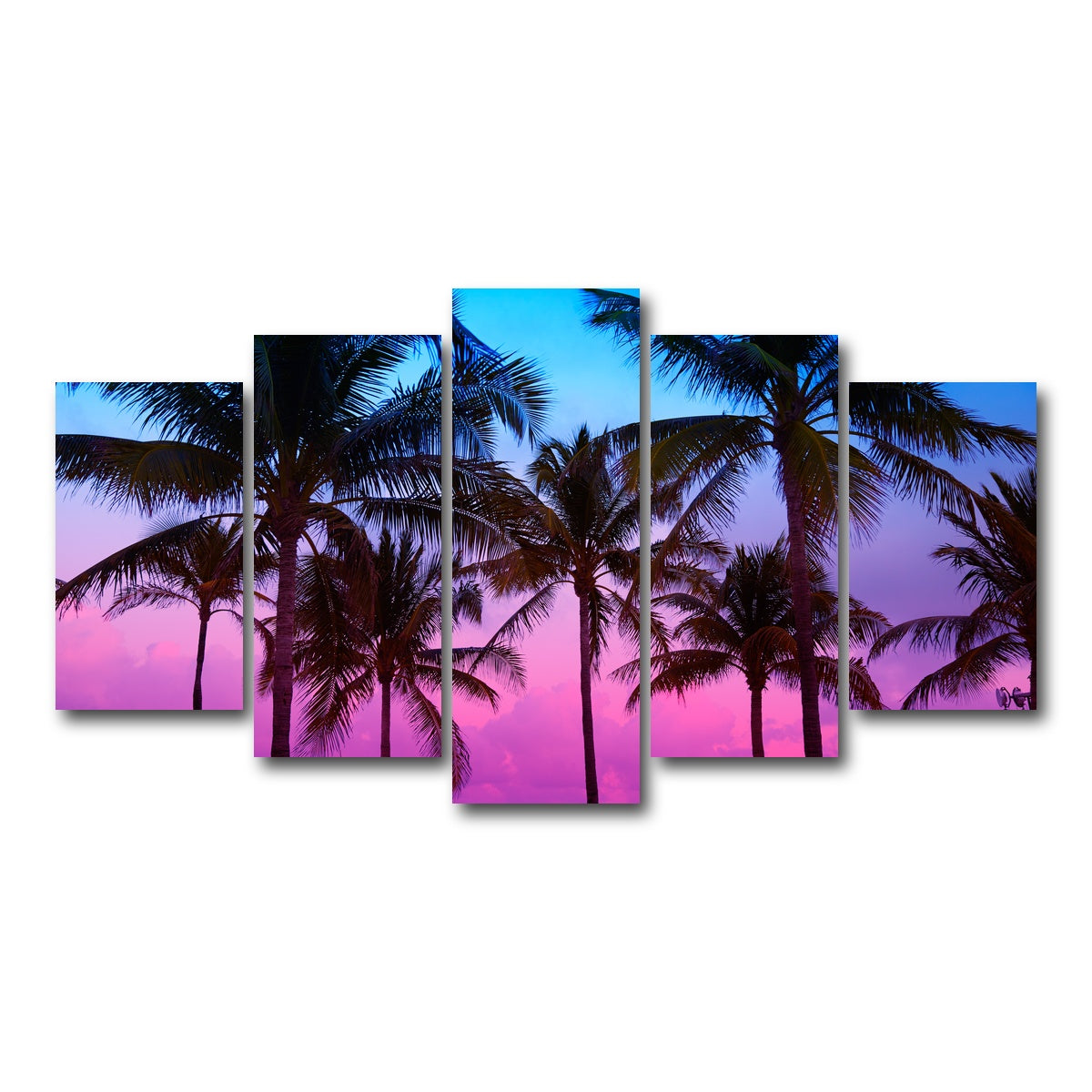 AUTO-MOCKUP WHITE | South Beach sunset | 5 Piece | Gallery Wrap Canvas | group=5_normal
