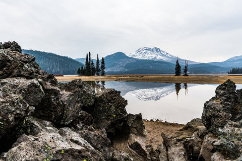 South Sister Mountain - Sparks Lake Wall Art