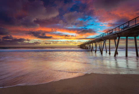 Southern California Pier at Sunset Wall Art