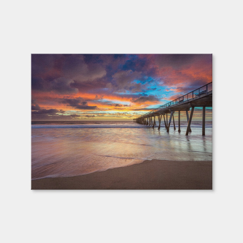 AUTO-MOCKUP WHITE | Southern California Pier at Sunset | 1 Piece | Gallery Wrap | group=4x3