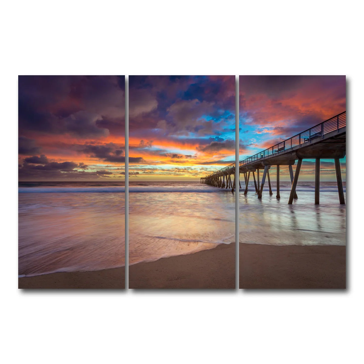 Southern California Pier at Sunset Wall Art