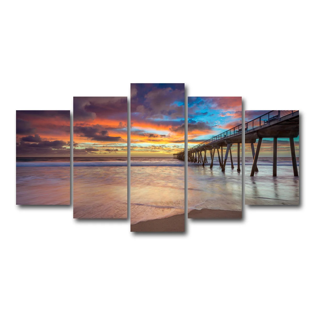 Southern California Pier at Sunset Wall Art