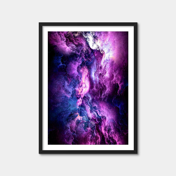 Space Dust Nebula Purple Wall Art — Framed Print Format preview