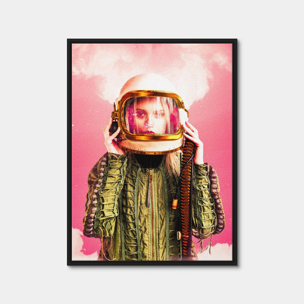 Space Girl Wall Art — Framed Canvas Format preview