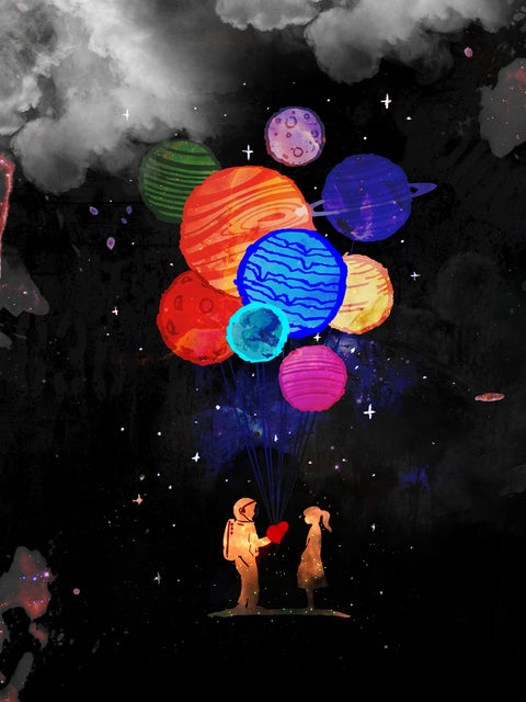 Space Love Wall Art