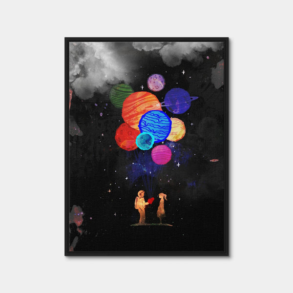 Space Love Wall Art — Framed Canvas Format preview
