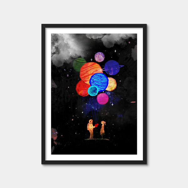 Space Love Wall Art — Framed Print Format preview
