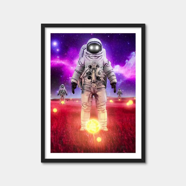 Space Sunflowers Wall Art — Framed Print Format preview
