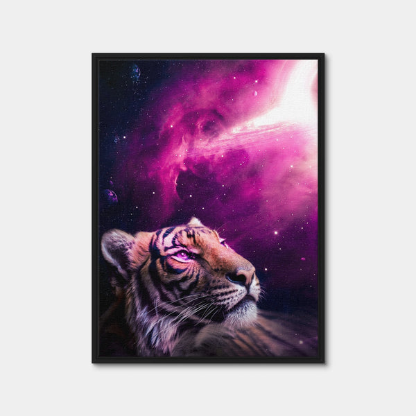 Space Tiger Wall Art — Framed Canvas Format preview