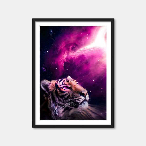 Space Tiger Wall Art — Framed Print Format preview