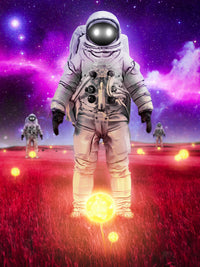 Space sunflowers Wall Art