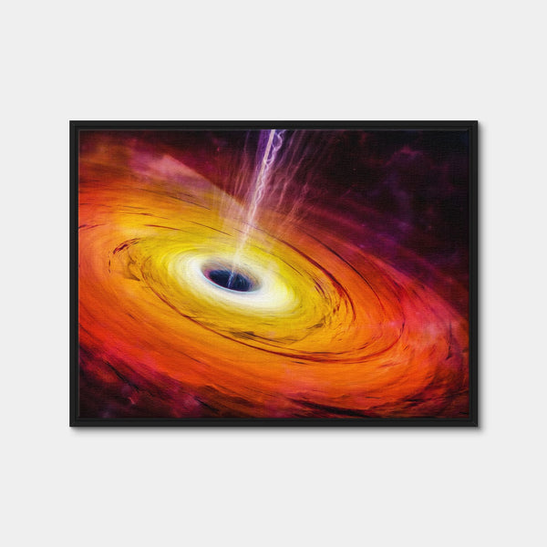 Spacescape Black Hole Wall Art — Framed Canvas Format preview
