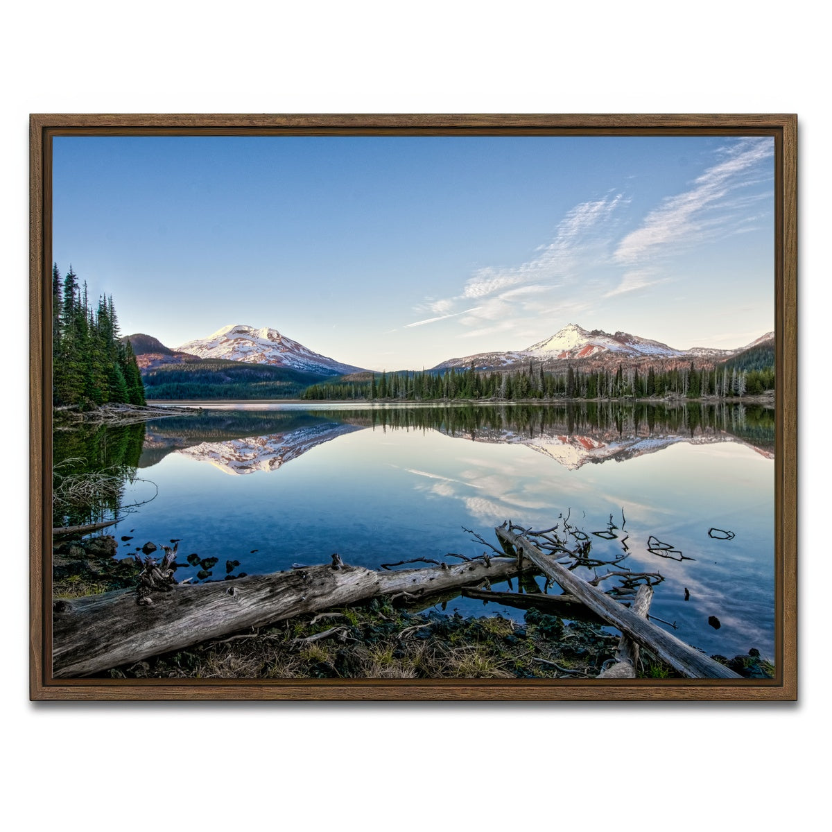 AUTO-MOCKUP WHITE | Sparks Lake | 1 Piece | Walnut Framed Canvas | group=4x3