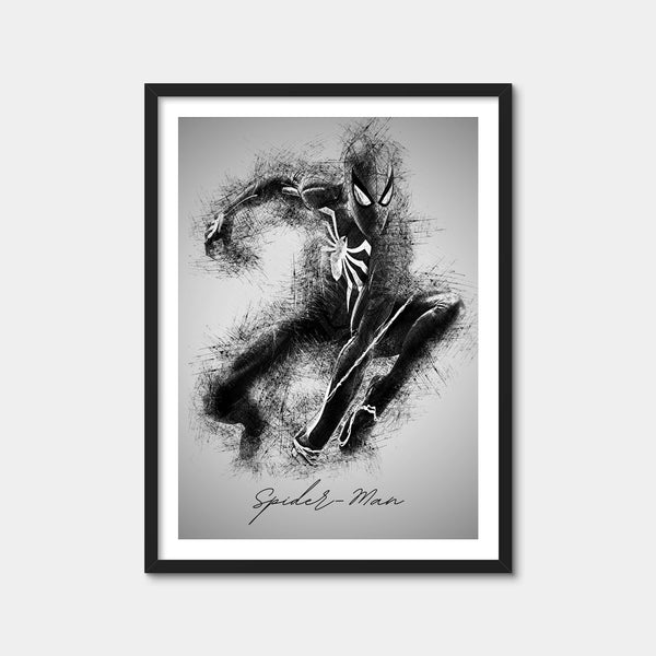 Spider-Man Sketch Wall Art — Framed Print Format preview