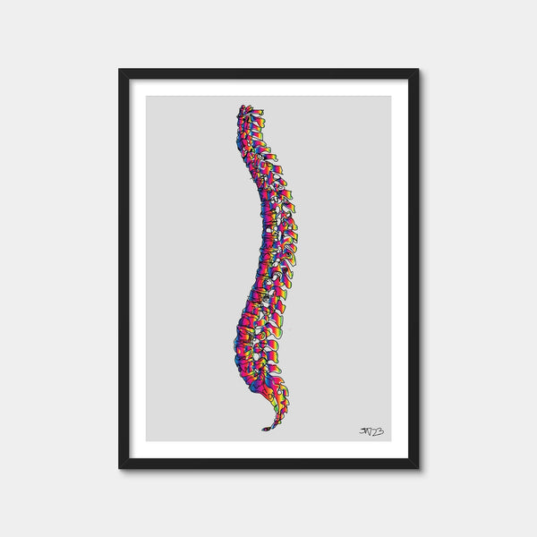 Spine Drawing Wall Art — Framed Print Format preview