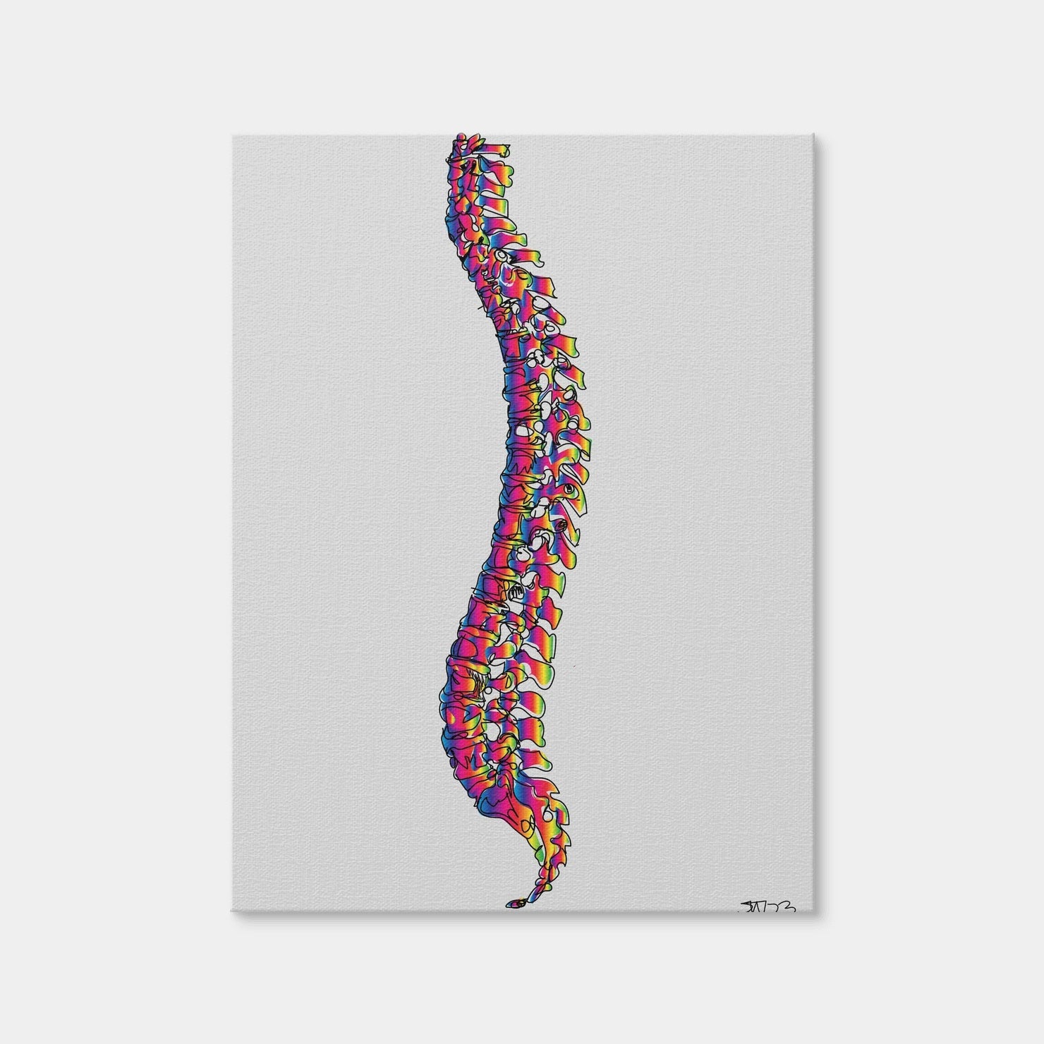 AUTO-MOCKUP WHITE | Spine Drawing | 1 Piece | Gallery Wrap | group=3x4