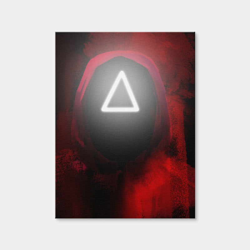 AUTO-MOCKUP WHITE | Squid Game Triangle | 1 Piece | Gallery Wrap | group=3x4