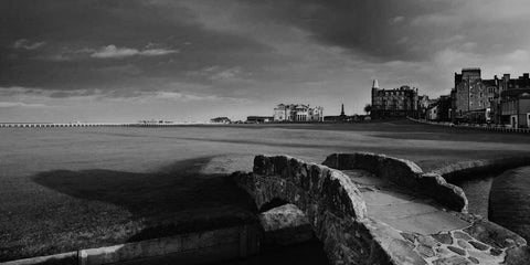 St. Andrews Old Course Grayscale Wall Art