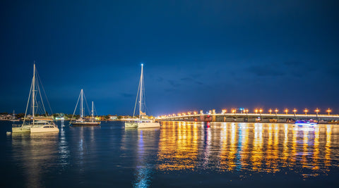 St. Augustine Florida Harbor Night Wall Art