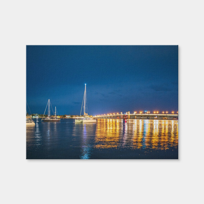 AUTO-MOCKUP WHITE | St. Augustine Florida Harbor Night | 1 Piece | Gallery Wrap | group=4x3