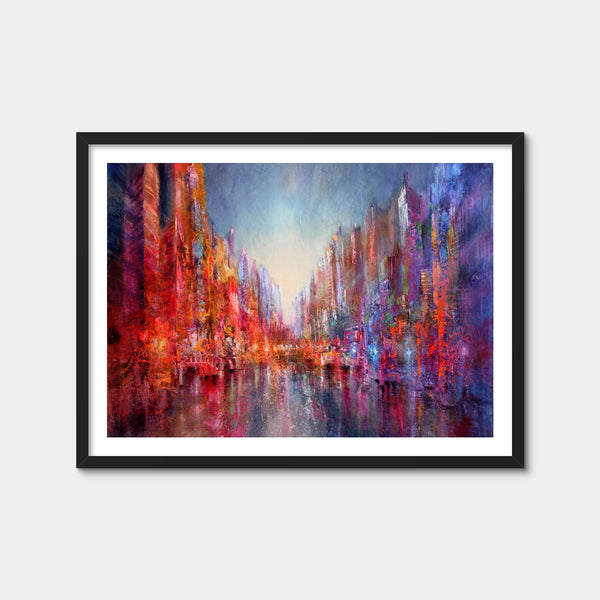 Stadt am Fluss Wall Art — Framed Print Format preview